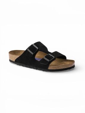 Birkenstock Arizona Soft Footbed Black Suede Sandal Size 11